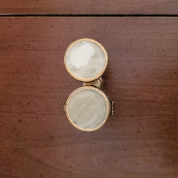 Limoges Style🌻 Black and Gold Binoculars Ceramic Box - Picture 2 of 4